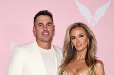 Brooks Koepka and Jena Sims attend the Victoria's Secret Fashion Show 2024 on October 15, 2024 in New York City.