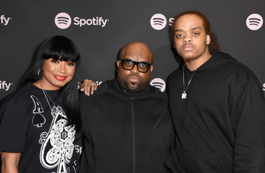 Shani James, CeeLo Green, and Kingston Johnson attend Spotify "Best New Artist 2019" event at Hammer Museum on February 7, 2019 in Los Angeles, California