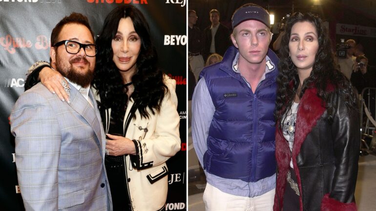Cher with sons Chaz Bono and Elijah Allman