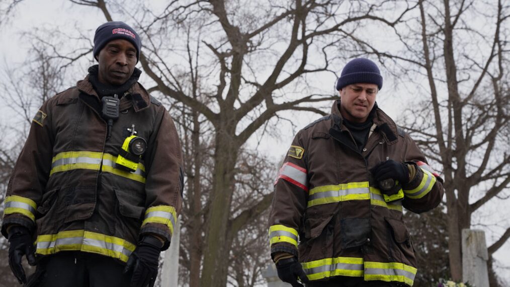 Rob Morgan as Hopkins, Taylor Kinney as Severide — 'Chicago Fire' Season 14 Episode 16 'Firehouse 66'