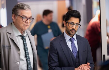 Oliver Platt as Dr. Daniel Charles, Manish Dayal as Dr. Theo Rabari — 'Chicago Med' Season 11 Episode 14 