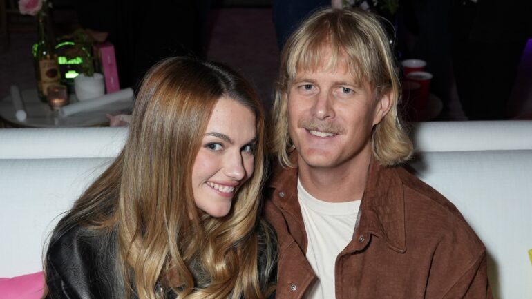 Chloe East and Ethan Precourt attend the after party for the Los Angeles Premiere of Netflix's "Roommates" at The Egyptian Theatre Hollywood on April 13, 2026 in Los Angeles, California.