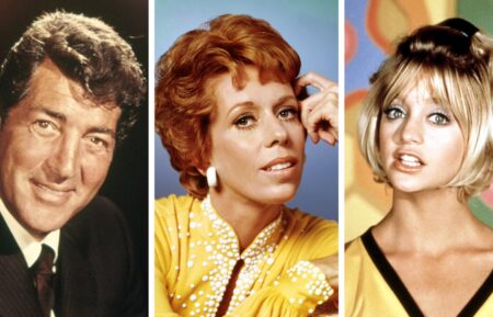 Classic TV Variety shows collage with Dean Martin, Carol Burnett and Goldie Hawn