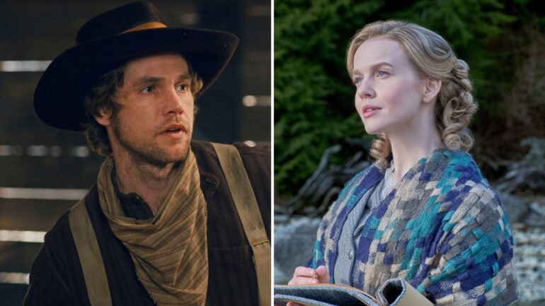 Jedidiah Goodacre and Roan Curtis in 'Hope Valley: 1874'