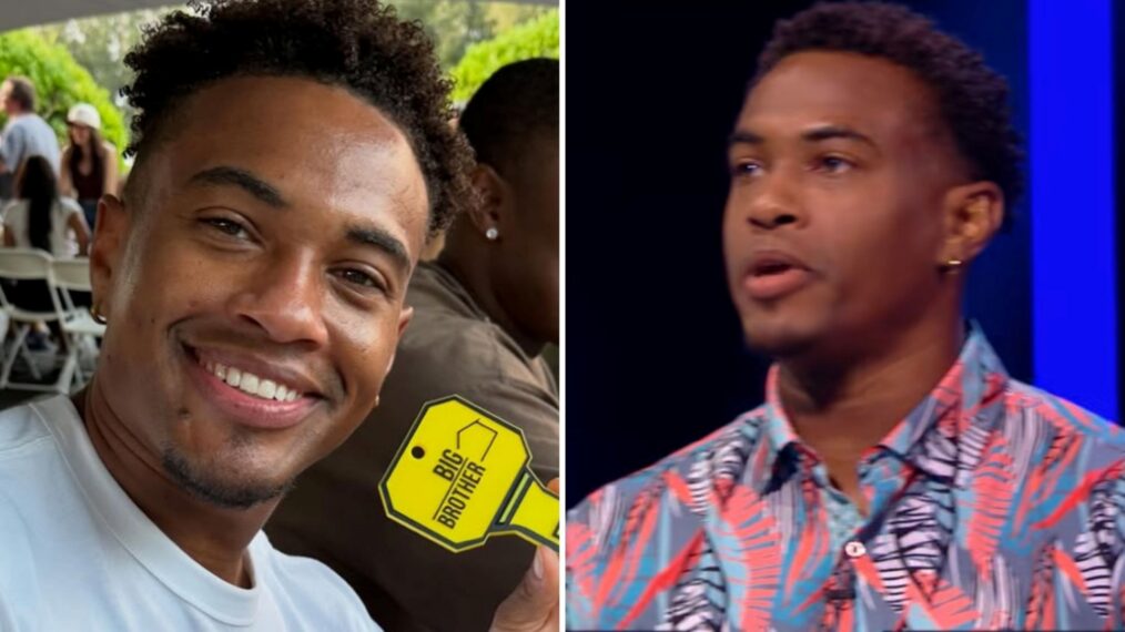 (left) 'Big Brother' contestant David Alexander, (right) David Alexander competing on 'The Floor'