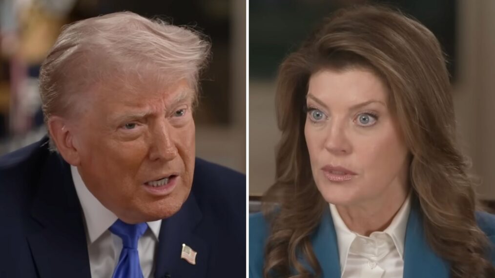 Donald Trump and Norah O'Donnell
