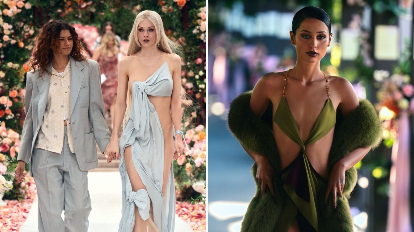 Rue, Jules, and Maddie at Nate and Cassie's wedding in 'Euphoria' Season 3 Episode 3