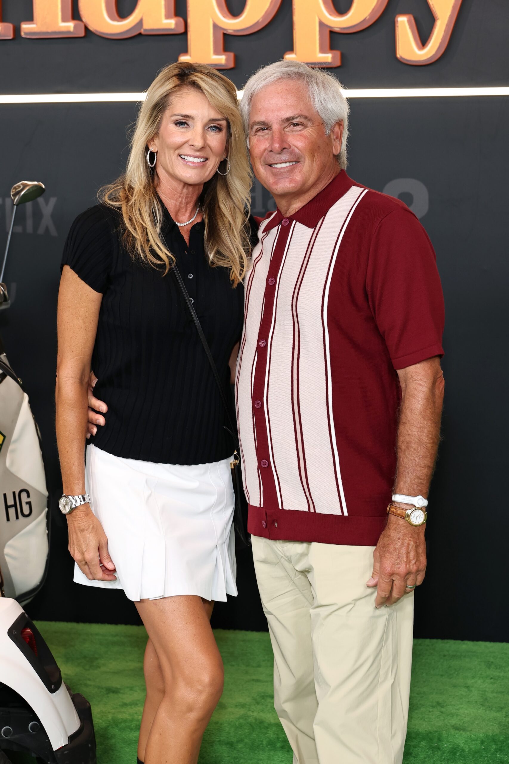Suzanne Hannemann and Fred Couples attend Netflix's 