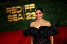 Freida Pinto attends the Opening Night screening of 'HWJN' at the Red Sea International Film Festival 2023 on November 30, 2023 in Jeddah, Saudi Arabia.