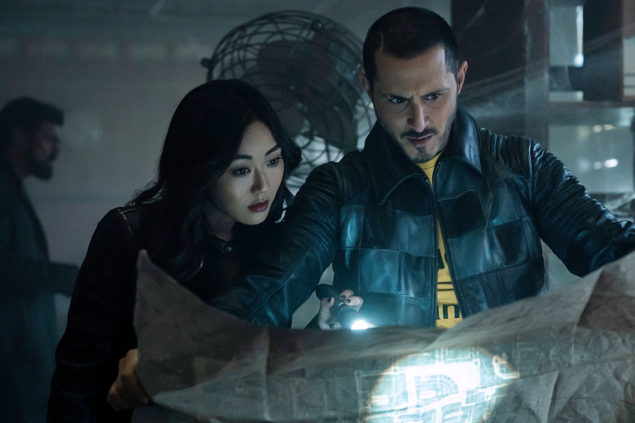 THE BOYS, from left: Karen Fukuhara (as Kimiko), Tomer Capone (as Frenchie), (Season 5, premiered April 8, 2026).