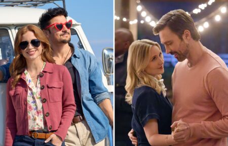 Tyler Hynes, Stacey Farber in 'I'll Be Seeing You,' Emily Tennant and Carlo Marks in 'A Season to Blossom'