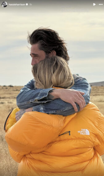 Ryan Bingham and Hassie Harrison on the set of 'Love Letter to Whiskey'