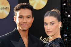 Jaafar Jackson and Maddie Simpson attend Lionsgate's 'Michael' Los Angeles premiere at Dolby Theatre on April 20, 2026 in Los Angeles, California.