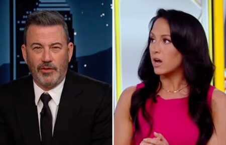 Jimmy Kimmel and Emily Compagno