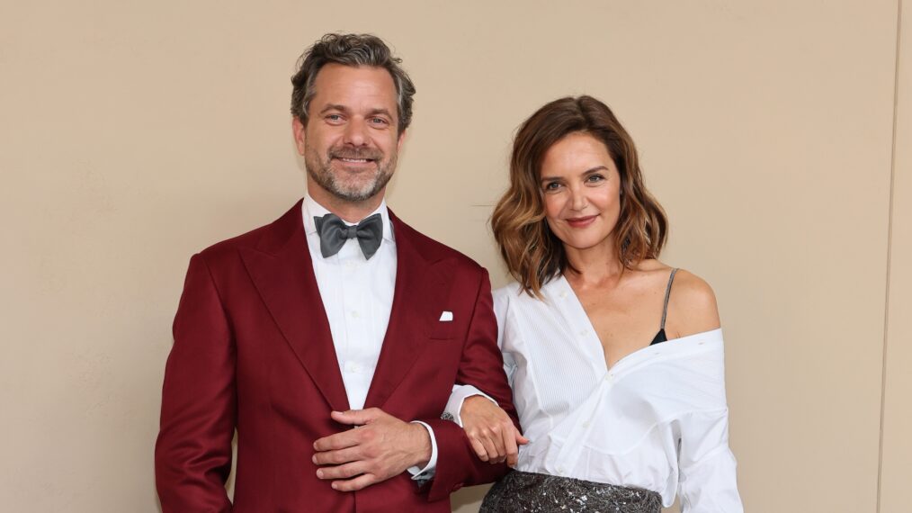 Joshua Jackson and Katie Holmes attend the gala screening of 'Brunello: The Gracious Visionary' at David Koch Theatre at Lincoln Center on April 14, 2026 in New York City.
