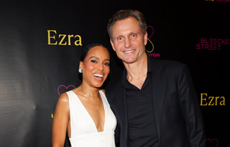 Kerry Washington and Tony Goldwyn attend an evening with EZRA: A storytelling and screening event of Bleecker Street's 