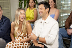Lauren Conrad and Stephen Colletti attend 'The cast of 'Laguna Beach' appear on SiriusXM's the Julia Cunningham Show