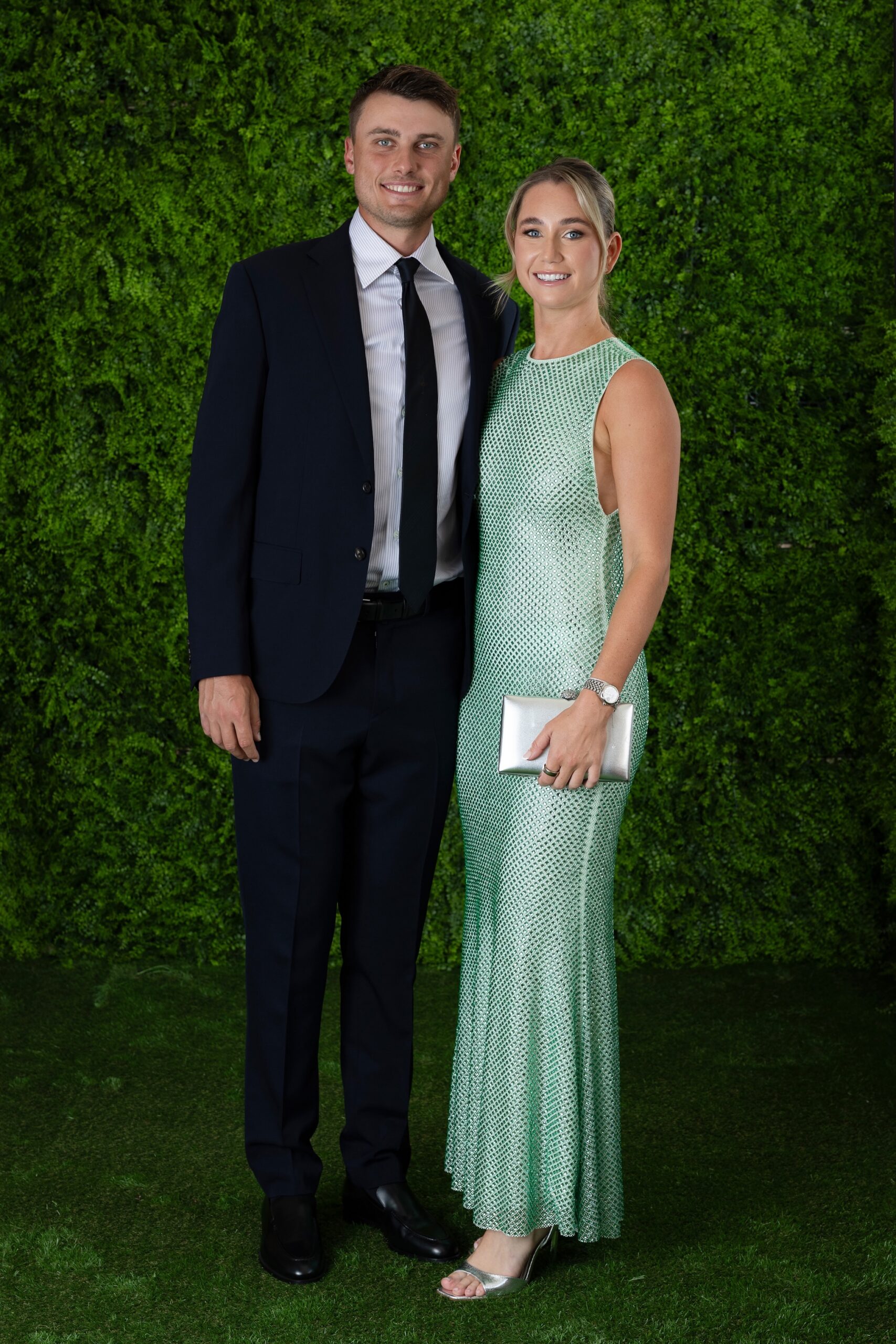 Ludvig Aberg and Olivia Peet during the Ryder Cup Teams' Welcome Dinner prior to the Ryder Cup 2025 at Hempstead House on September 23, 2025 in Sands Point, New York.