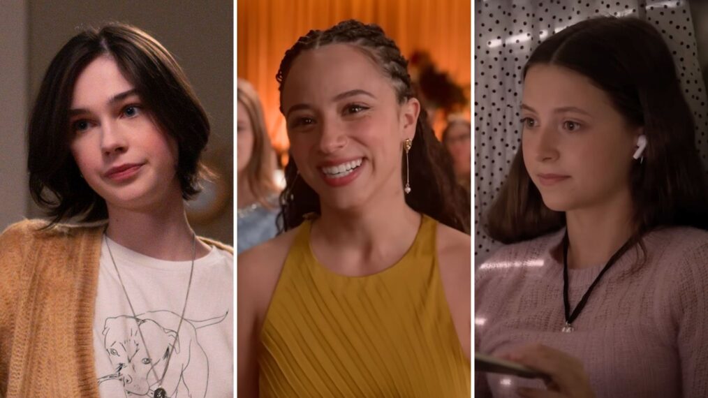 Vaughan Murrae as Kelly, Kiana Madeira as Tristan, and Keeley Karsten as Leah in 'Malcolm in the Middle: Life's Still Unfair'