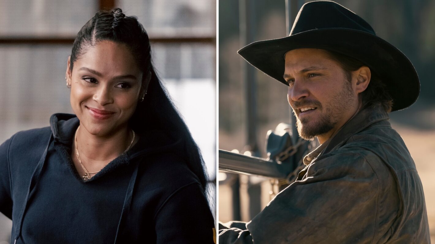 Ash Santos as Andrea and Luke Grimes as Kayce in 'Marshals'