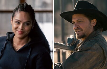 Ash Santos as Andrea and Luke Grimes as Kayce in 'Marshals'