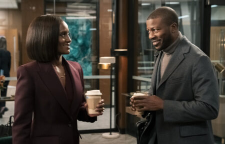 Skye P. Marshall as Olympia Lawrence and Edwin Hodge as Langston Wright