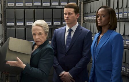Kathy Bates, Jason Ritter, and Skye P. Marshall in 'Matlock' Season 2 finale