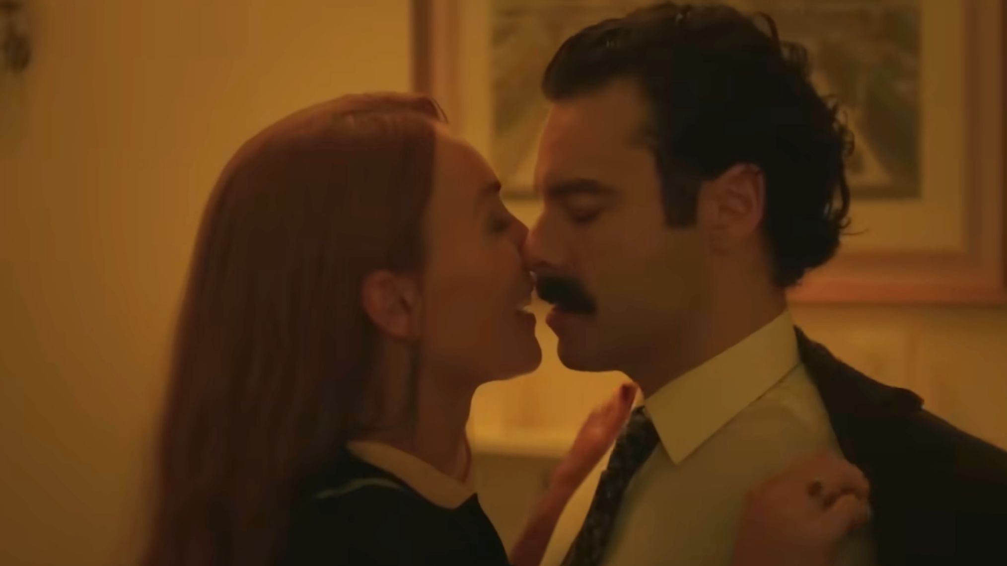 Victoria Smurfit and Aidan Turner in 'Rivals' Season 2