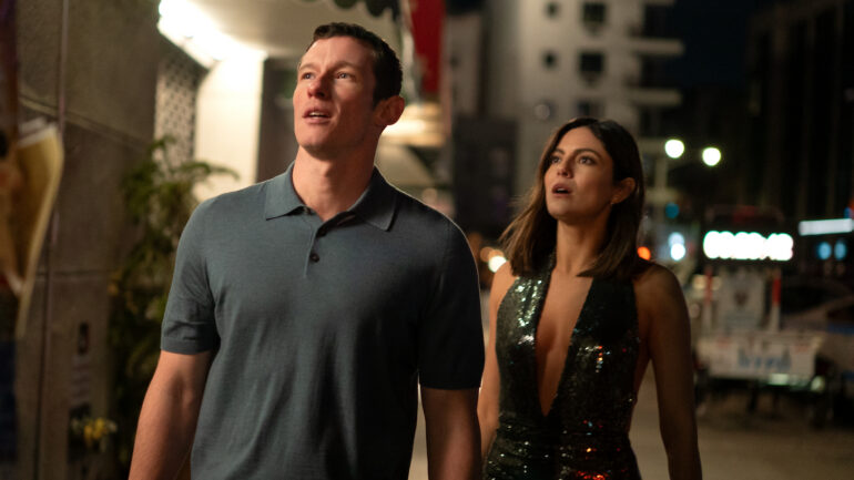 Owen (Callum Turner) and Allie (Monica Barbaro) in 'One Night Only'
