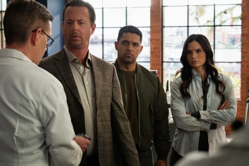 Sean Murray as Timothy McGee, Wilmer Valderrama as Nick Torres, Katrina Law as Jessica Knight, Brian Dietzen as Jimmy Palmer — 'NCIS' Season 23 Episode 16 