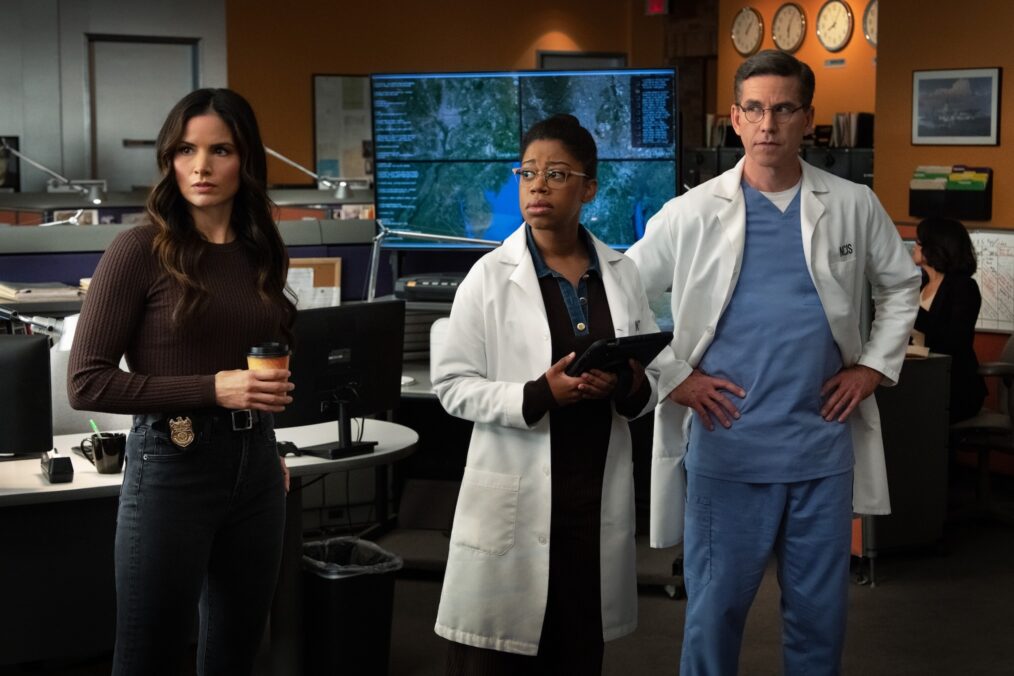 Katrina Law as Jessica Knight, Brian Dietzen as Jimmy Palmer and Diona Reasonover as Kasie Hines — 'NCIS' Season 23 Episode 19 