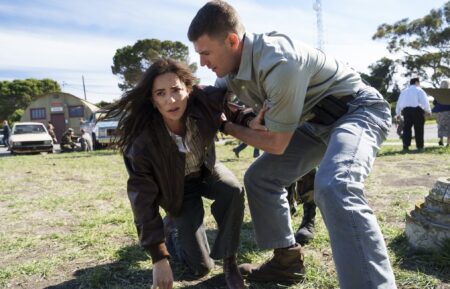 Mariel Molino as Cecilia “Lala” Dominguez and Austin Stowell as Leroy Jethro Gibbs — 'NCIS: Origins' Season 2 Episode 17 