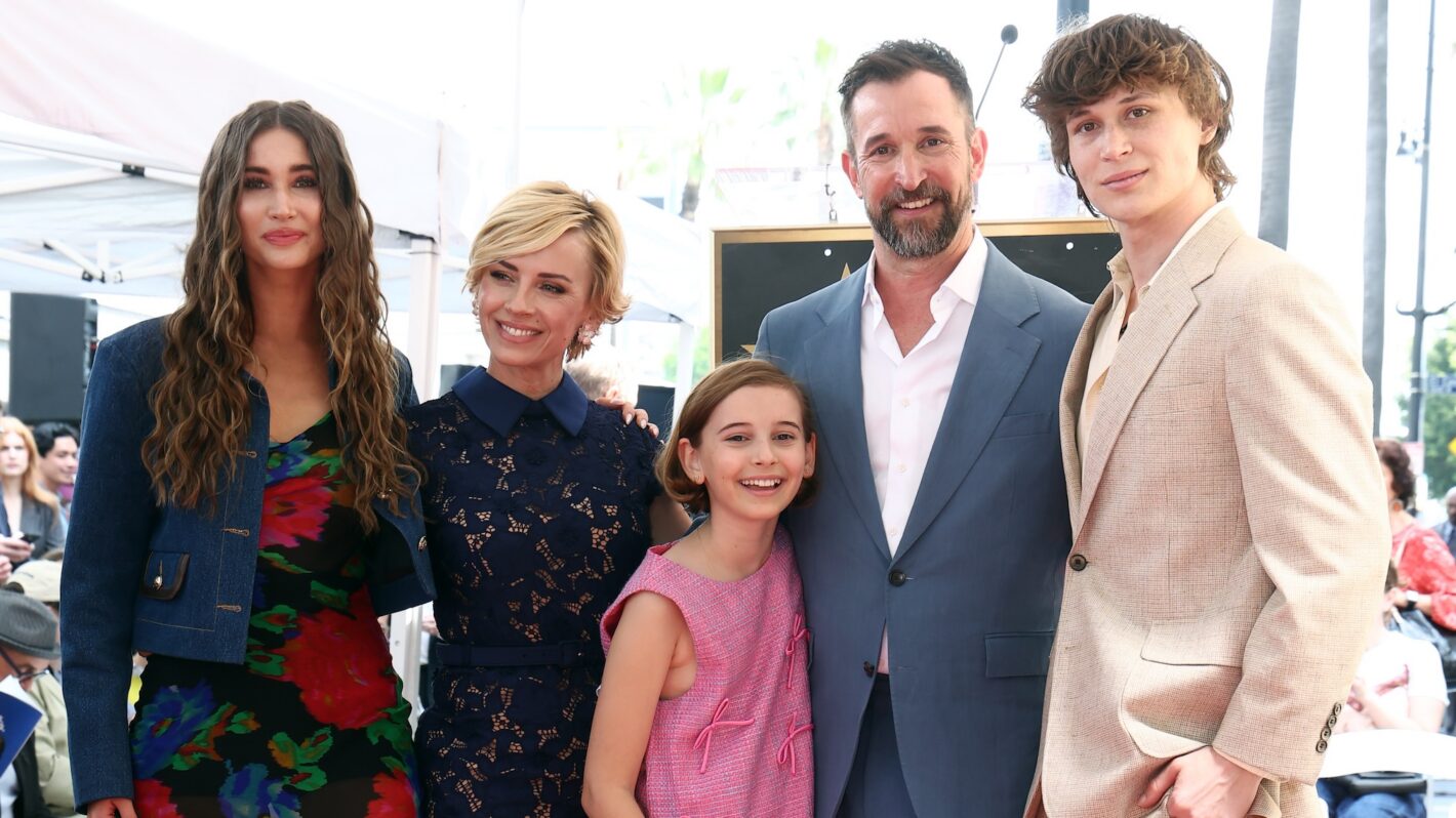Noah Wyle and family attend his Hollywood Walk of Fame induction ceremony on April 09, 2026 in Hollywood, California.