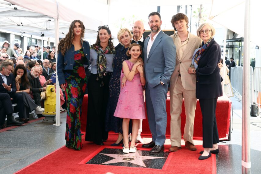 Noah Wyle and family attend his Hollywood Walk of Fame induction ceremony on April 09, 2026 in Hollywood, California.