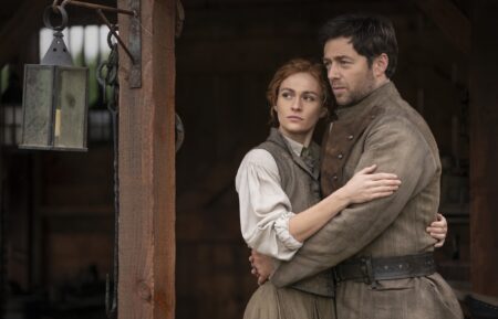 Sophie Skelton as Brianna, 8Richard Rankin as Roger — 'Outlander' Season 8 Episode