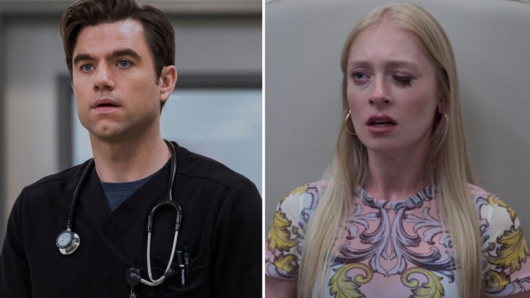 Patrick Ball and Elysia Roorbach in the Pitt Season 2