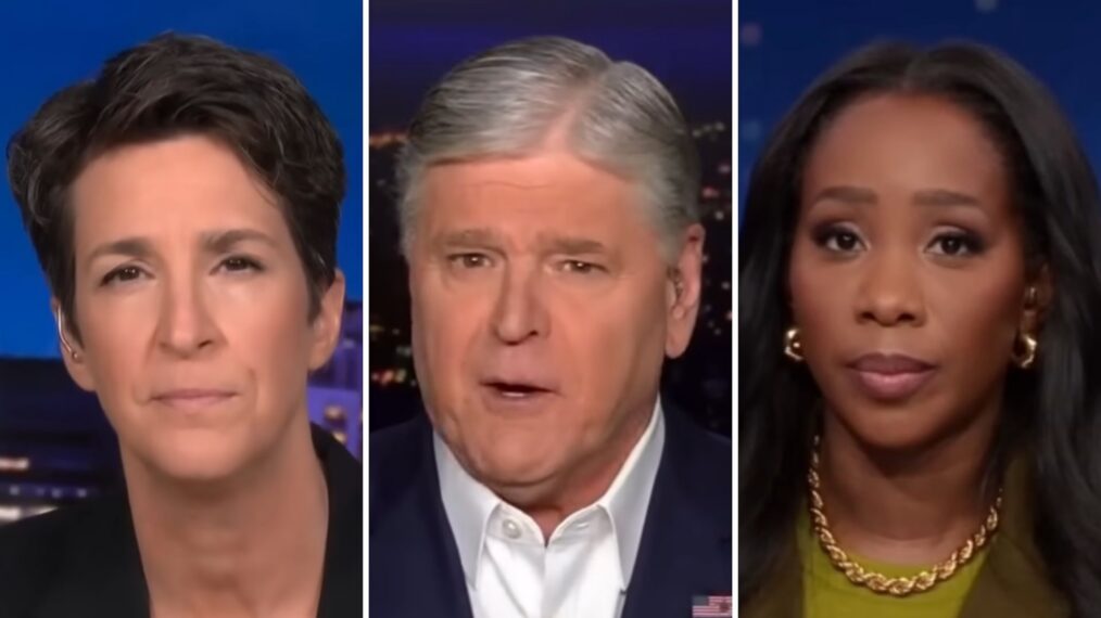 Rachel Maddow, Sean Hannity, and Abby Phillip