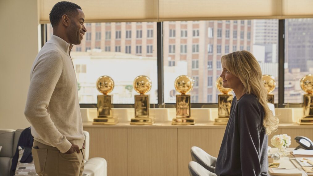 Jay Ellis and Kate Hudson in 'Running Point' Season 2