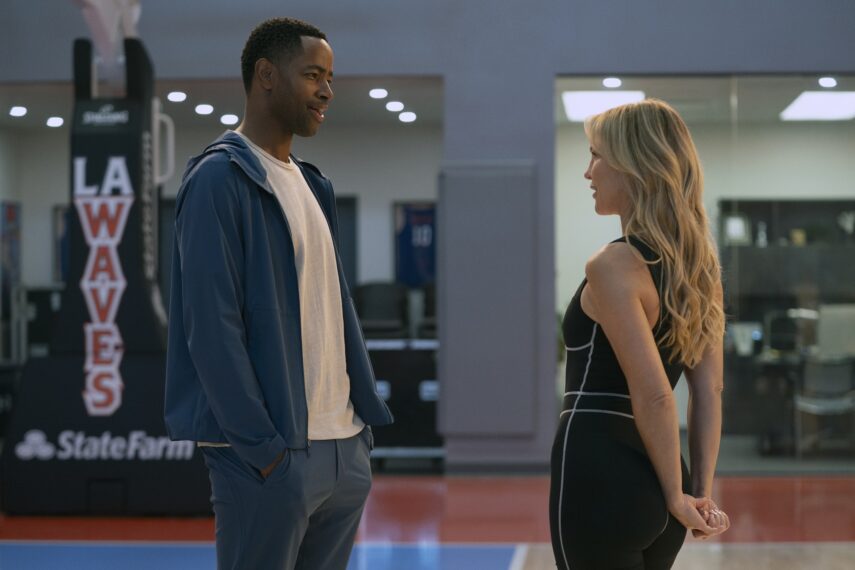 Jay Ellis and Kate Hudson in 'Running Point' Season 2