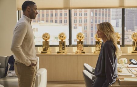 Jay Ellis and Kate Hudson in 'Running Point' Season 2