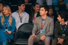 Kate Hudson, Drew Tarver, and Fabrizio Guido in 'Running Point' Season 2