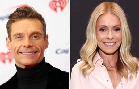 (left) Ryan Seacrest, (right) Kelly Ripa