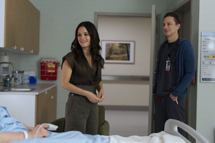 Rachel Bilson and Zach Braff in 'Scrubs'