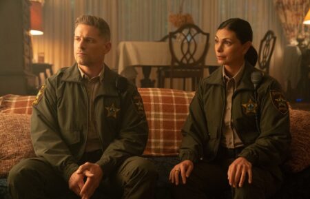 Matt Lauria as Boone and Morena Baccarin as Sheriff Mickey Fox —'Sheriff Country' Season 1 Episode 15
