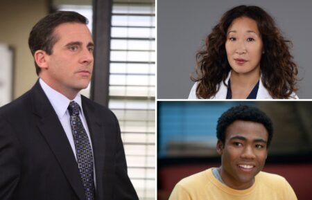 Steve Carell as Michael Scott in 'The Office,' Sandra Oh as Cristina Yang of 'Grey's Anatomy,' Donald Glover as Troy Barnes in 'Community'