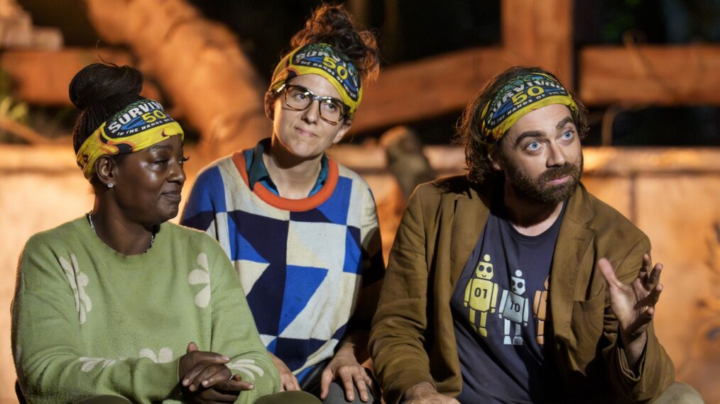 Cirie Fields, Aubry Bracco, and Christian Hubicki in 'Survivor 50' Episode 9 tribal council