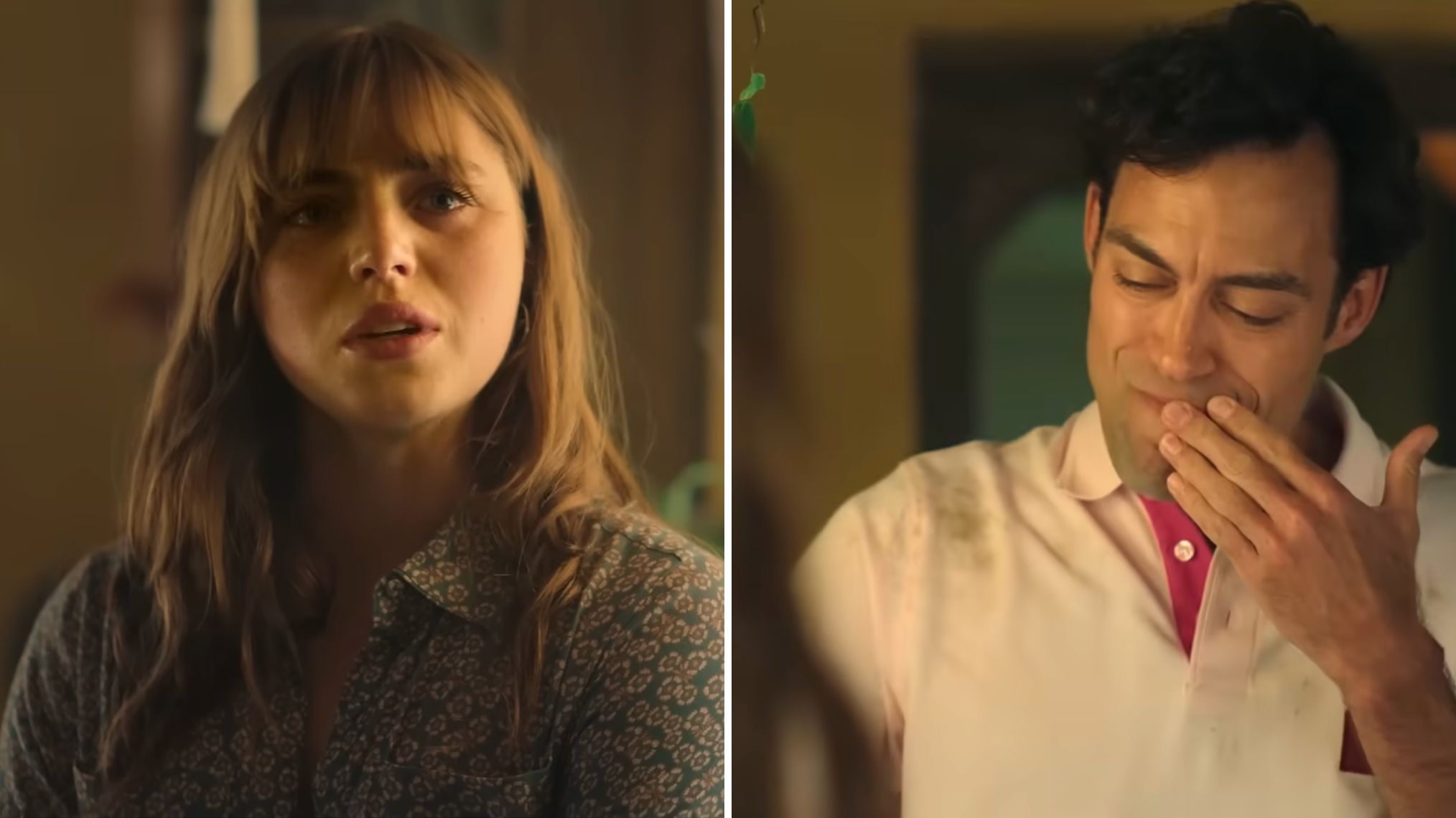 Bella Maclean and Alex Hassell in 'Rivals' Season 2