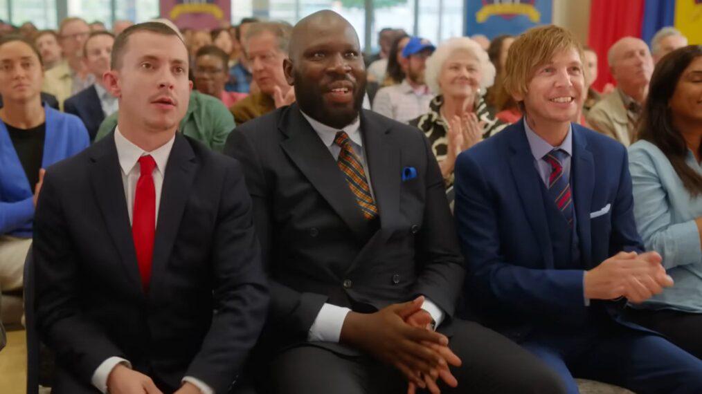 Adam Colborne, Kevin Garry, and Bronson Webb in 'Ted Lasso' Season 4