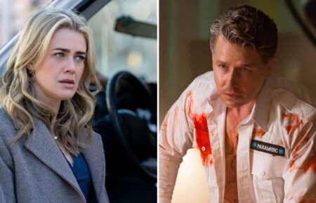 Melissa Roxburgh as Rebecca 'Bex' Henderson, Josh Dallas as Elliot Carr — 'The Hunting Party' Season 2 Episode 8 