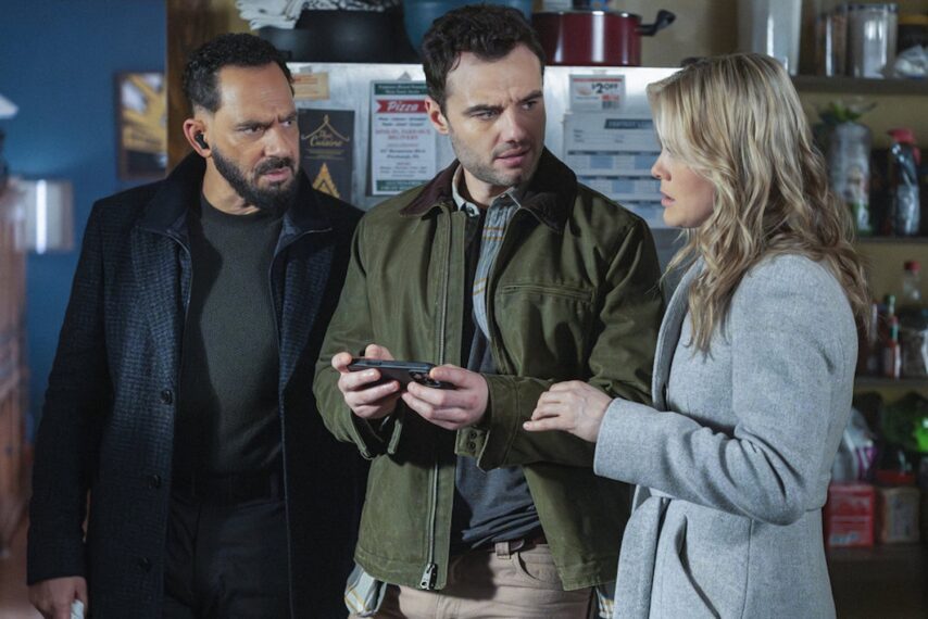 Josh McKenzie as Shane Florence, Patrick Sabongui as Jacob Hassani, Melissa Roxburgh as Rebecca "Bex" Henderson — 'The Hunting Party' Season 2 Episode 10 "Byron May"